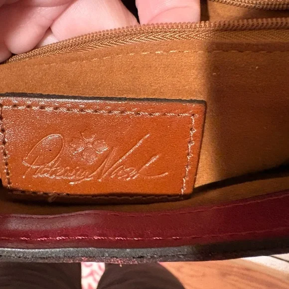 Patricia Nash Carisbrooke Red Leather Crossbody Satchel Bag NWOT - Picture 5 of 11